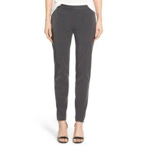 Petite 2P Women's Vince Camuto Seamed Twill Panel Skinny Dress Pants Grey NWT